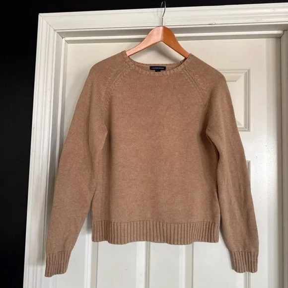 Lands’ End Women's Drifter Raglan Crew Sweater 100% Cotton Size Medium - Picture 4 of 12